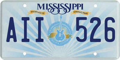 MS license plate AII526