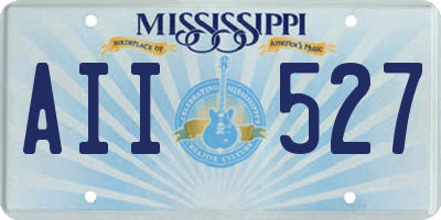 MS license plate AII527