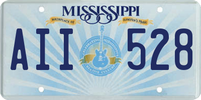 MS license plate AII528