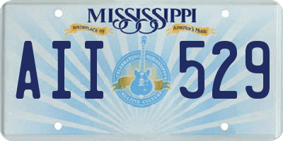 MS license plate AII529