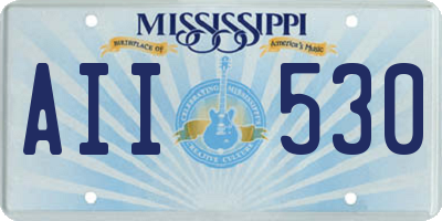 MS license plate AII530