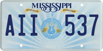 MS license plate AII537