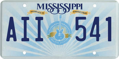 MS license plate AII541