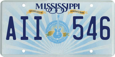 MS license plate AII546