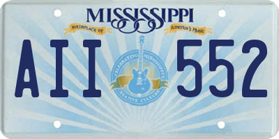 MS license plate AII552
