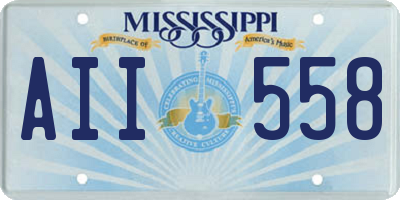 MS license plate AII558