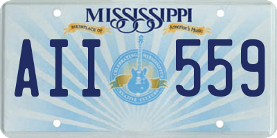 MS license plate AII559