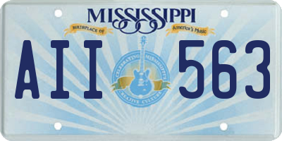 MS license plate AII563