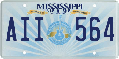 MS license plate AII564
