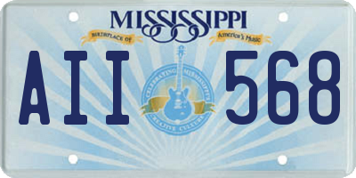 MS license plate AII568