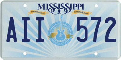 MS license plate AII572