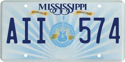MS license plate AII574
