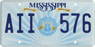 MS license plate AII576