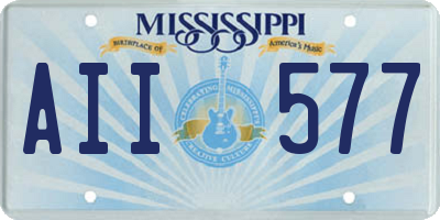 MS license plate AII577