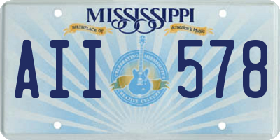 MS license plate AII578