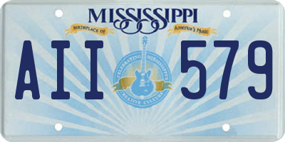 MS license plate AII579