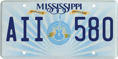 MS license plate AII580