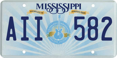 MS license plate AII582