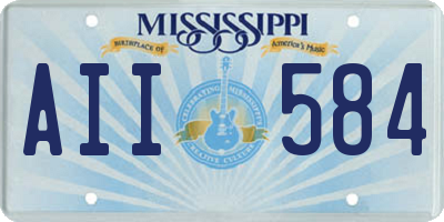 MS license plate AII584