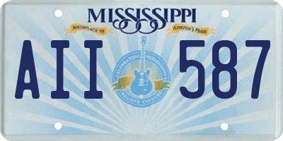 MS license plate AII587