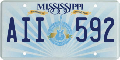 MS license plate AII592