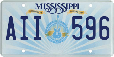 MS license plate AII596