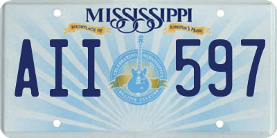 MS license plate AII597