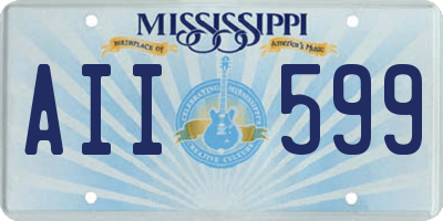 MS license plate AII599