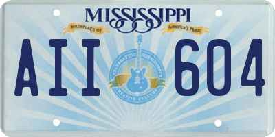 MS license plate AII604