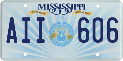 MS license plate AII606