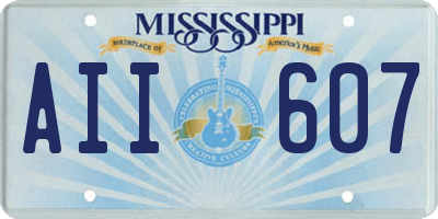 MS license plate AII607