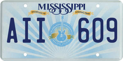 MS license plate AII609