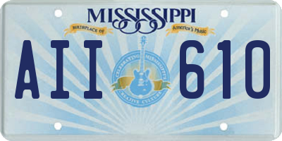 MS license plate AII610