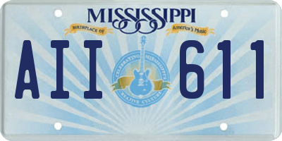 MS license plate AII611