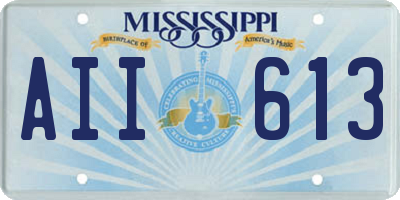 MS license plate AII613