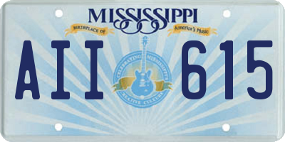 MS license plate AII615