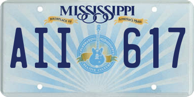 MS license plate AII617
