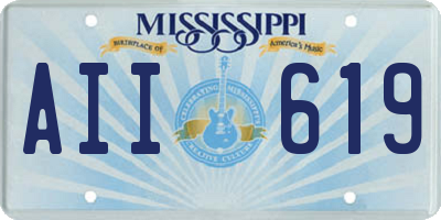 MS license plate AII619