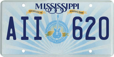 MS license plate AII620