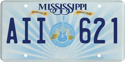MS license plate AII621