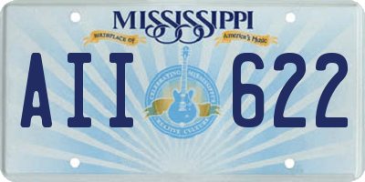 MS license plate AII622