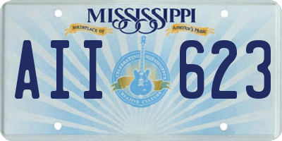 MS license plate AII623