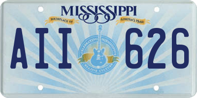 MS license plate AII626
