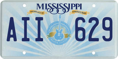 MS license plate AII629