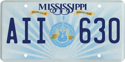 MS license plate AII630