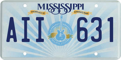 MS license plate AII631