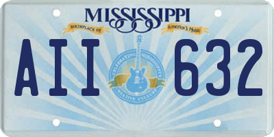 MS license plate AII632