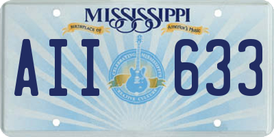 MS license plate AII633