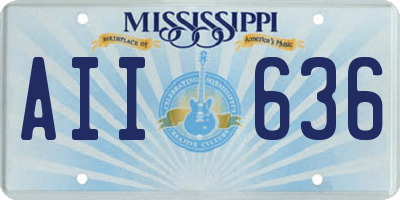 MS license plate AII636