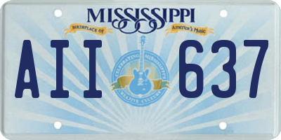 MS license plate AII637